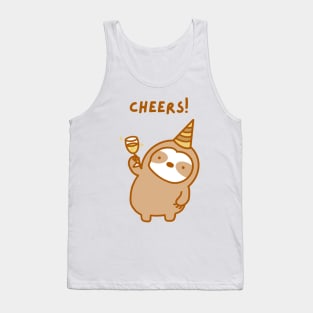 Cheers Celebration Sloth Tank Top